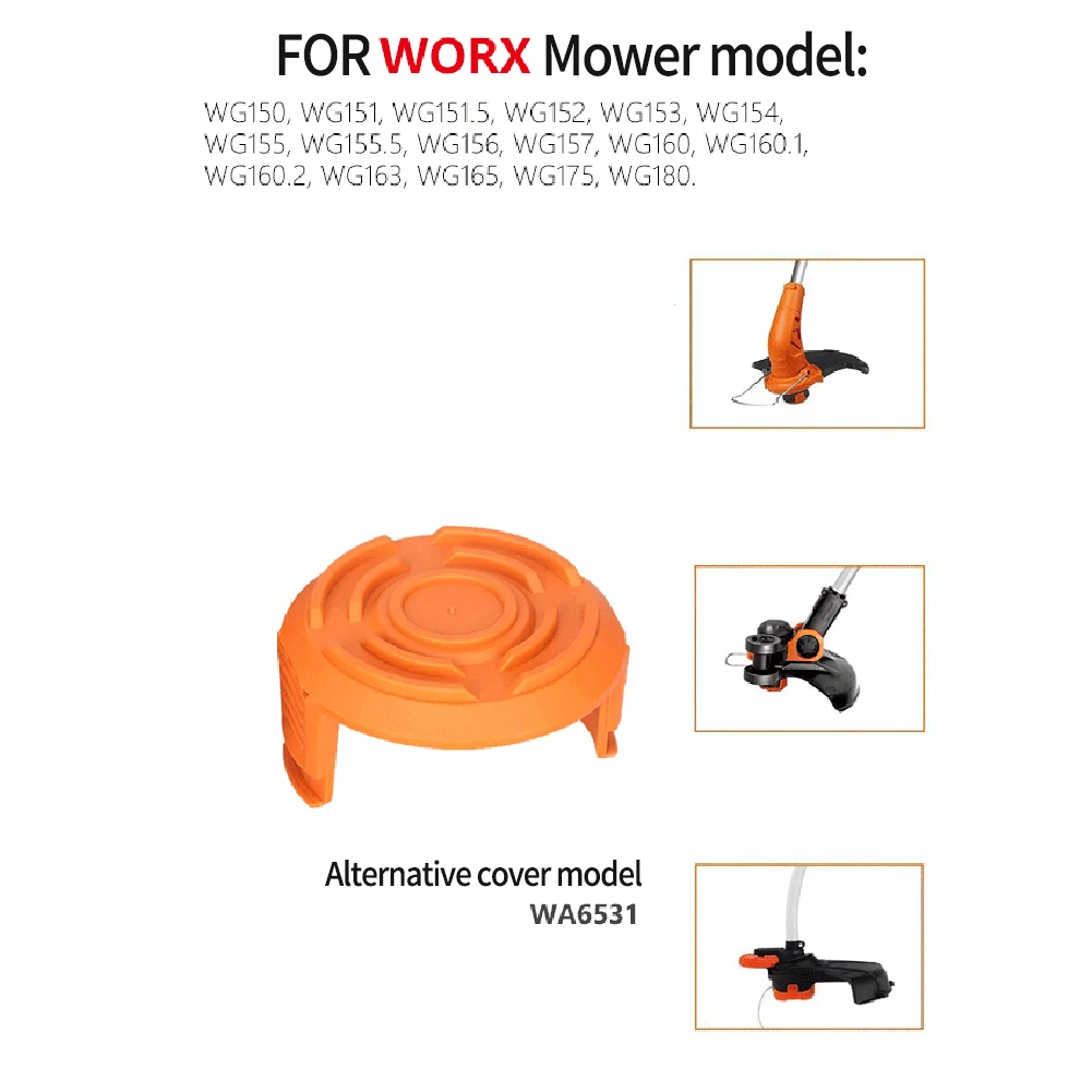 1pcs Replacement Spool Cap For WORX WA6531 50006531 Replacement Spool Cap Cover Trimmer Edger Cordless String Trimmers Tool New
1pcs Replacement Spool Cap For WORX WA6531 50006531 Replacement Spool Cap Cover Trimmer Edger Cordless String Trimmers Tool New