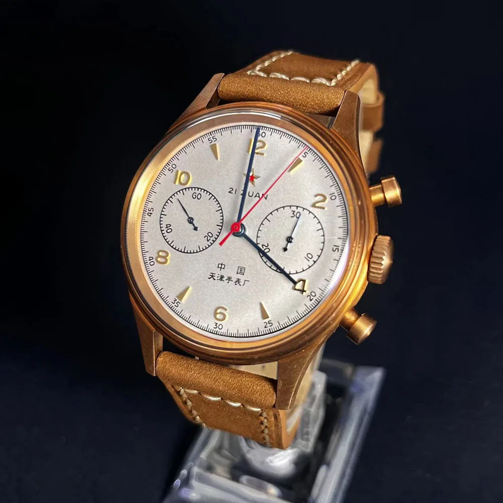 Bronze Pilot Men's Watch 1963 Seagull Chronograph Manual Mechanical Bubble Mirror Luminous Panda Vintage Fashion Sapphire Luxury
Bronze Pilot Men's Watch 1963 Seagull Chronograph Manual Mechanical Bubble Mirror Luminous Panda Vintage Fashion Sapphire Luxury