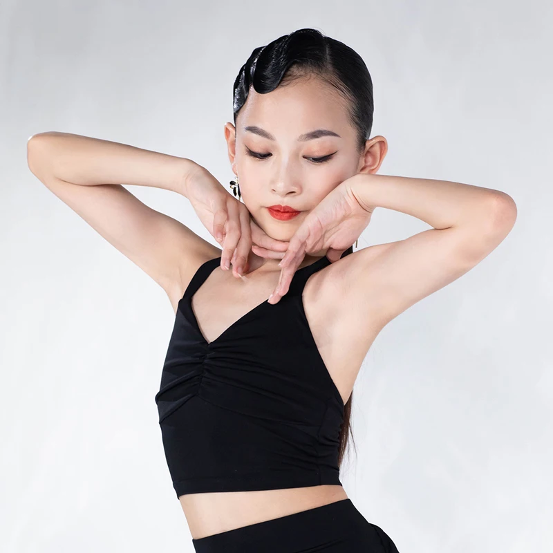 New Kids Latin Dance Tops Rumba Practice Sling Shirts Professional Samba Vest Cha Cha Pink/Black Suit Ballroom Dancewear DWY7862
New Kids Latin Dance Tops Rumba Practice Sling Shirts Professional Samba Vest Cha Cha Pink/Black Suit Ballroom Dancewear DWY7862