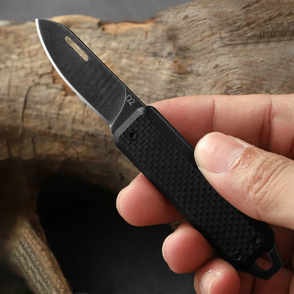 

G10 EDC Pocket Utility Knife Small Multifunction Package Opener Safety Knifes Portable Mini Keychain Folding D2 Blade Box Cutter