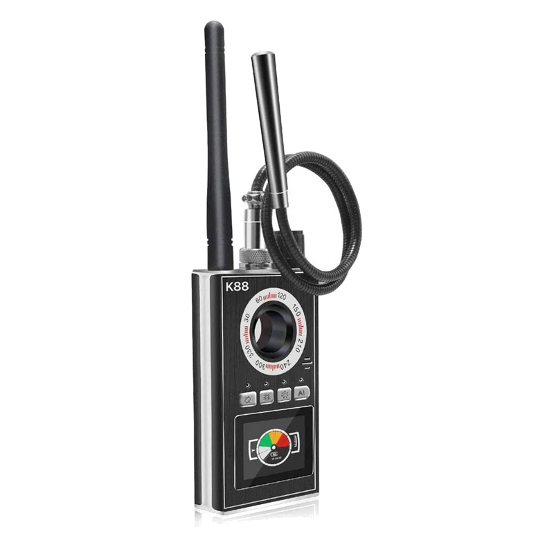 K88 Multi-Function Anti-Spy Detector Camera GSM Audio Bug Finder GPS Signal RF Tracker Detect Eavesdropper
K88 Multi-Function Anti-Spy Detector Camera GSM Audio Bug Finder GPS Signal RF Tracker Detect Eavesdropper