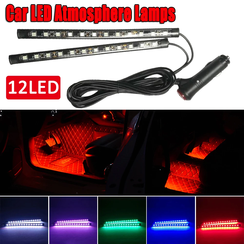 New 12V Foot Led Strip Lights For Car 12 Led Lights Dash Floor Foot Strip Light With Adapter For Car Interior Atmosphere Lamp
New 12V Foot Led Strip Lights For Car 12 Led Lights Dash Floor Foot Strip Light With Adapter For Car Interior Atmosphere Lamp