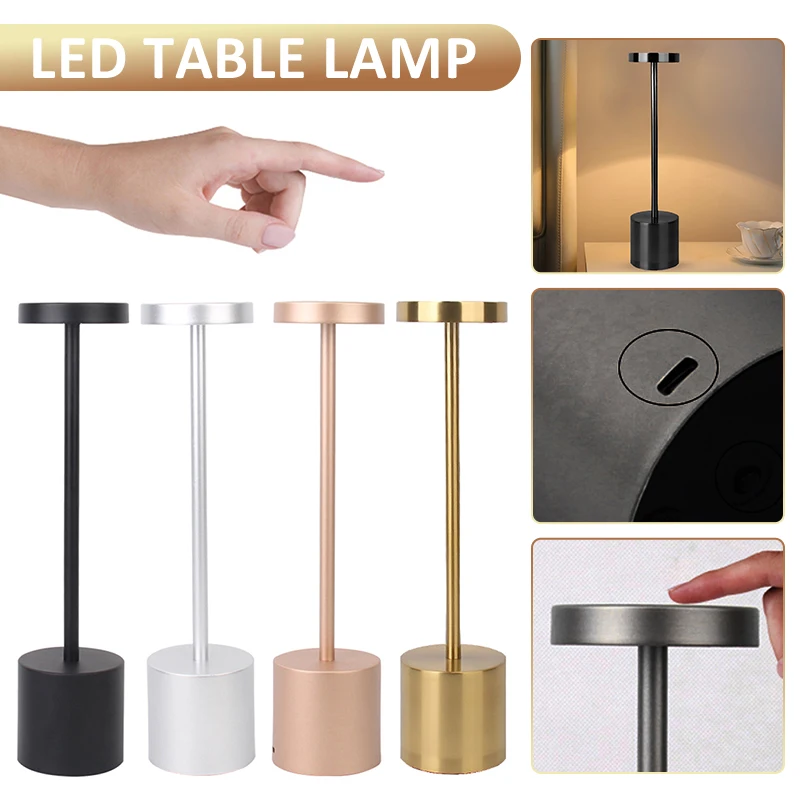 LED Table Lamp Aluminum Alloy Rechargeable Touch Dimmable Cordless Desk Lamps For Bar Cafe Restaurant Decor Reading Night Light
LED Table Lamp Aluminum Alloy Rechargeable Touch Dimmable Cordless Desk Lamps For Bar Cafe Restaurant Decor Reading Night Light