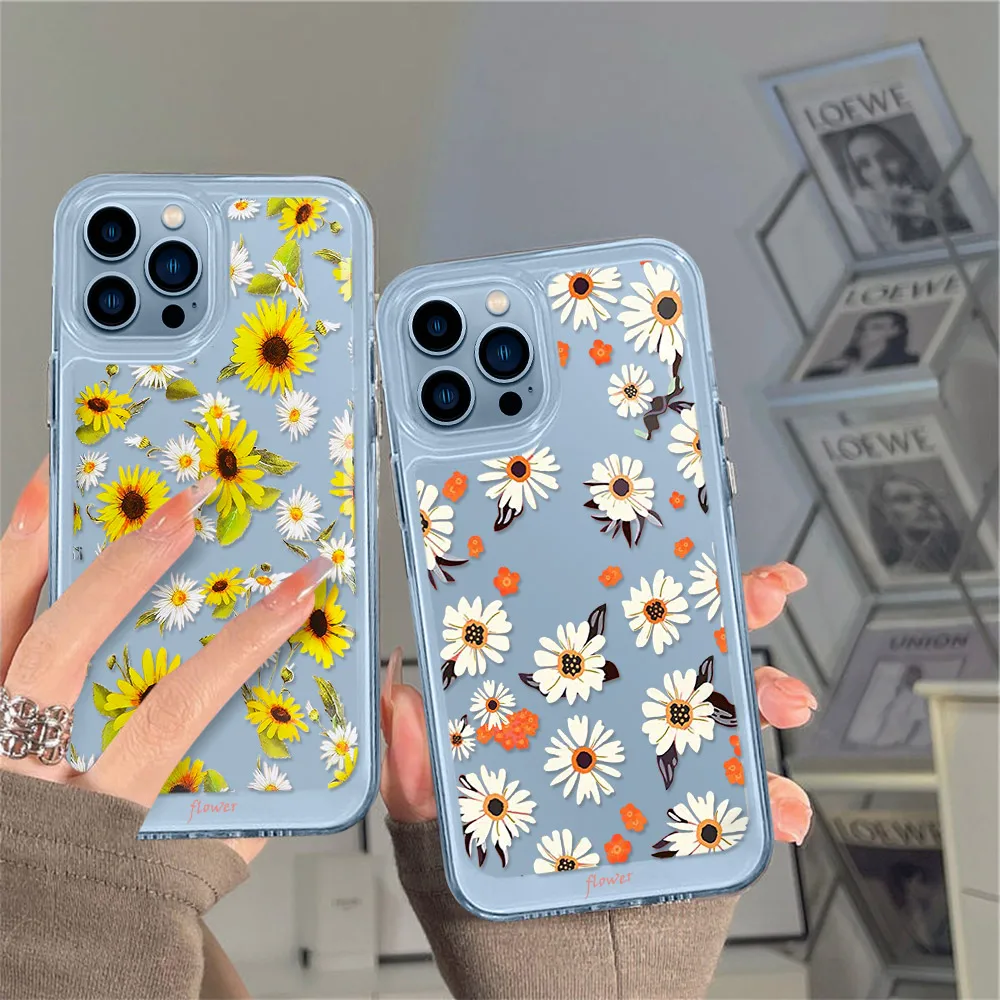Daisy Floral Fundas Case for Iphone 14 11 Pro Max 13 12 Mini XS X XR Coque Transparent PC+TPU Protection Back Shell Covers
Daisy Floral Fundas Case for Iphone 14 11 Pro Max 13 12 Mini XS X XR Coque Transparent PC+TPU Protection Back Shell Covers