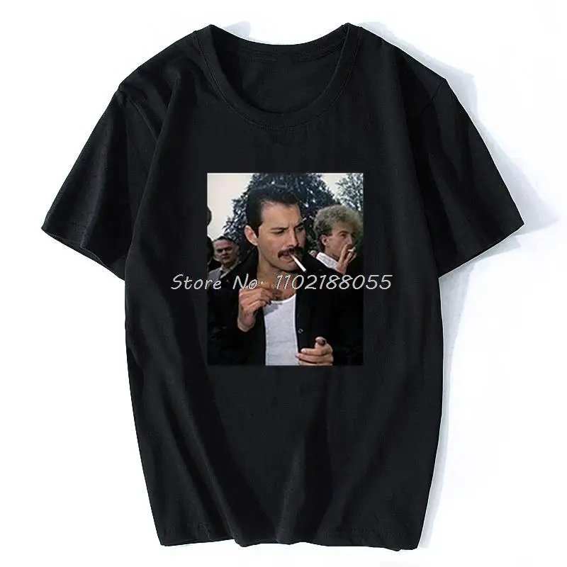 Freddie Mercury Smoking TShirt Rock Band Queen Singer Punk Tops Unisex Hipster Retro T Shirt Cotton Tees Streetwear Oversize
Freddie Mercury Smoking TShirt Rock Band Queen Singer Punk Tops Unisex Hipster Retro T Shirt Cotton Tees Streetwear Oversize