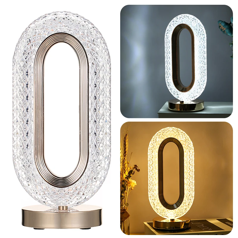 Crystal Table Lamp Acrylic Decorative 3-color Dimming Desk Lamp Bedroom Bedside Bar Crystal Lights Decoration Night Light
Crystal Table Lamp Acrylic Decorative 3-color Dimming Desk Lamp Bedroom Bedside Bar Crystal Lights Decoration Night Light