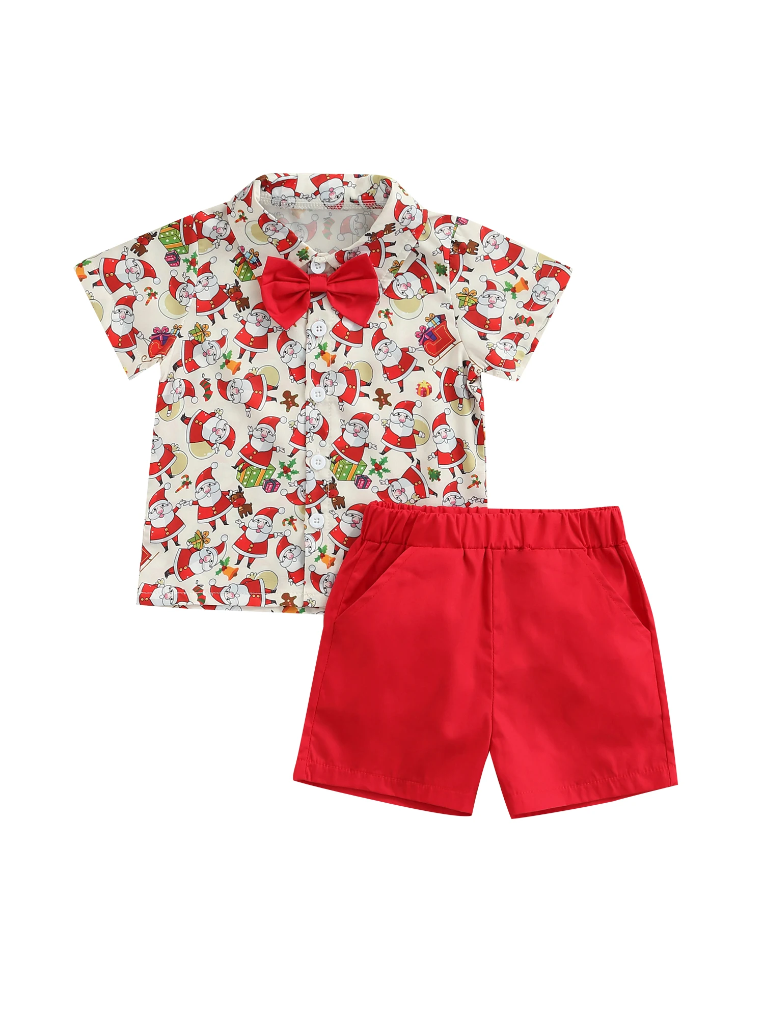 Рубашка с коротким рукавом, на пуговицах и шорты
Рубашка с коротким рукавом, на пуговицах и шорты