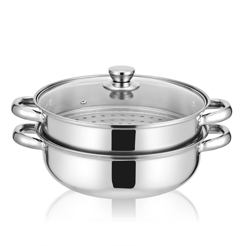 Heating Evenly Stockpot Steamer 19.5x28cm Durable Easy To Clean Stainless Steel.Silvery With A Transparent Lid
Heating Evenly Stockpot Steamer 19.5x28cm Durable Easy To Clean Stainless Steel.Silvery With A Transparent Lid