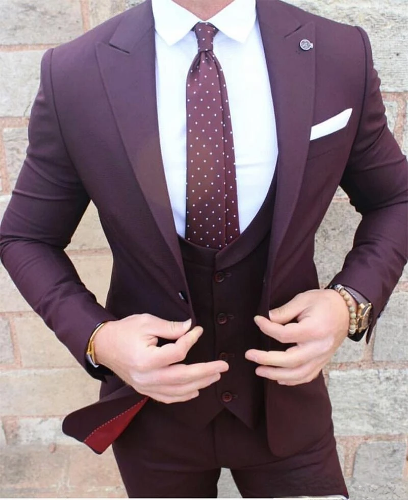 Homme Mariage 3 Piece Set Men Suit Custom Made Wedding Formal Groom Tuxedos Prom High-Quality Suits (Jacket +Vest +Pans)
Homme Mariage 3 Piece Set Men Suit Custom Made Wedding Formal Groom Tuxedos Prom High-Quality Suits (Jacket +Vest +Pans)