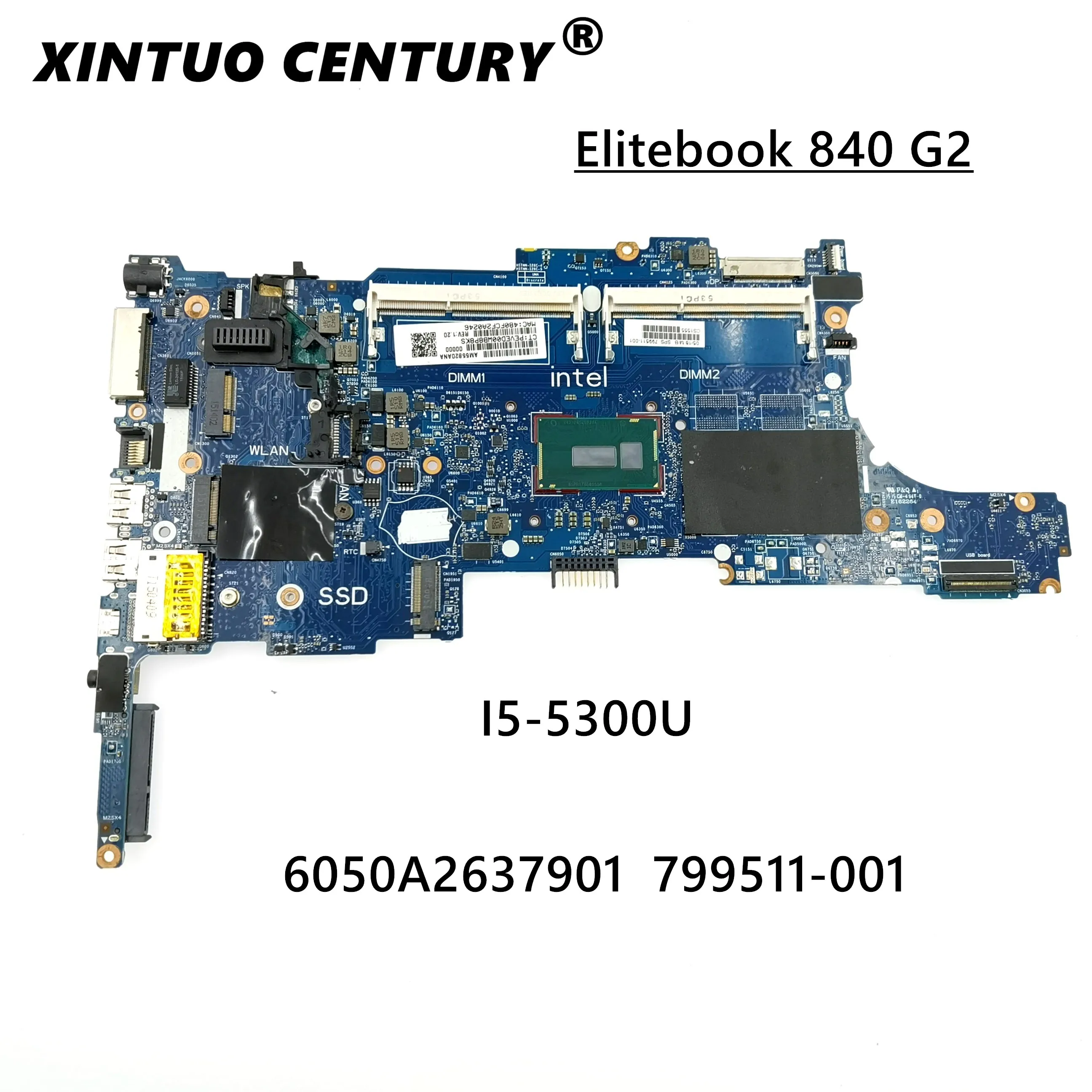 Материнская плата для ноутбука HP EliteBook 840, 850 G2, ЦП I5-5300U, 799511-001, 799511-501, 799511-6050A2637901
Материнская плата для ноутбука HP EliteBook 840, 850 G2, ЦП I5-5300U, 799511-001, 799511-501, 799511-6050A2637901