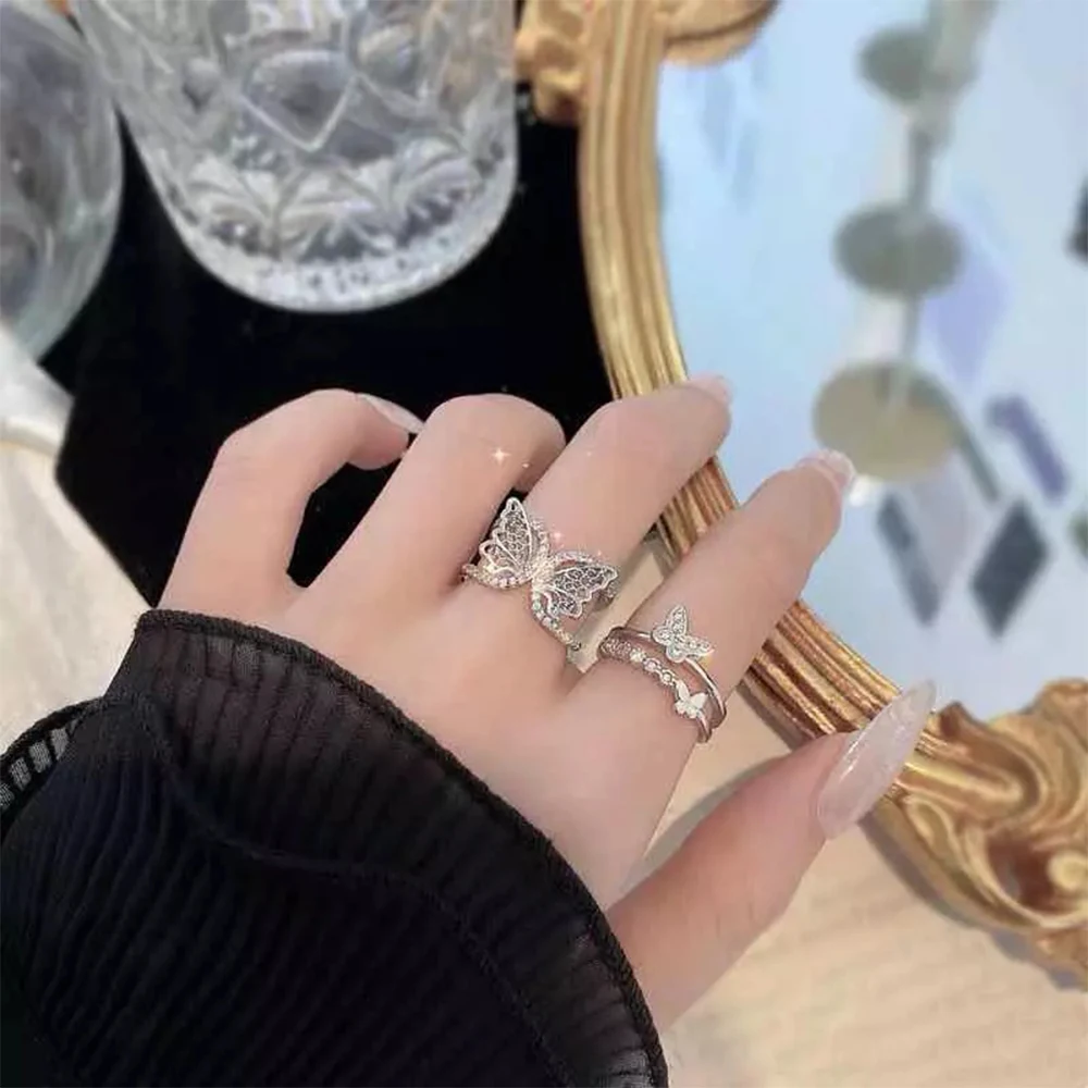 Ladies Rings Super Fairy Rhinestone Temperament Fashion Opening Rings Butterfly Ring Women Jewelry Adjustable
Ladies Rings Super Fairy Rhinestone Temperament Fashion Opening Rings Butterfly Ring Women Jewelry Adjustable