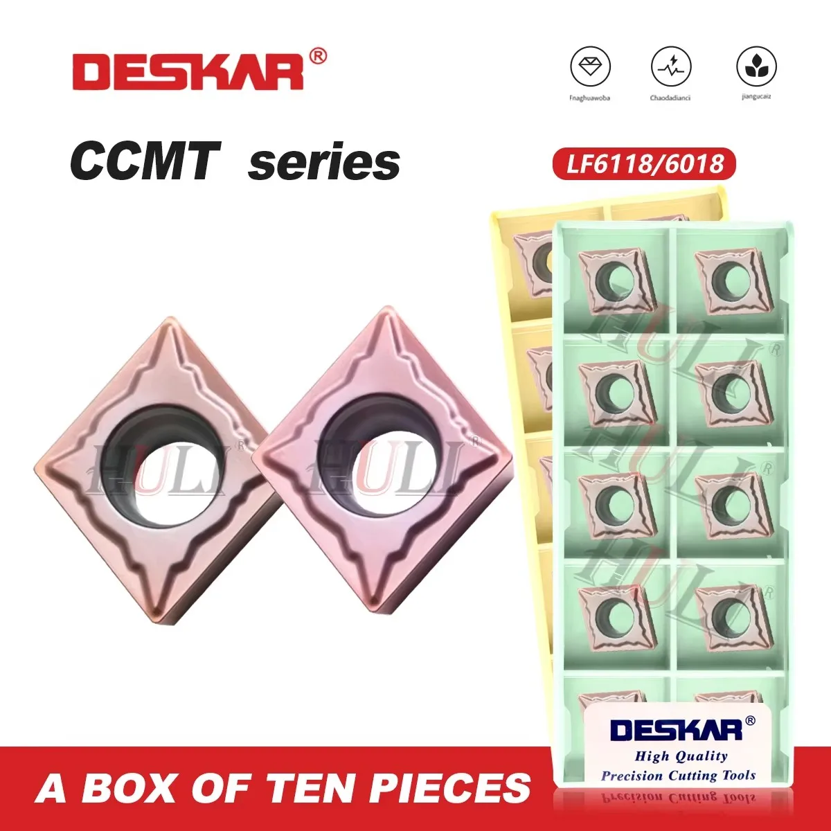 Режущие пластины DESKAR CCMT060202-GM LF6018/LF6118 для нержавеющей стали
Режущие пластины DESKAR CCMT060202-GM LF6018/LF6118 для нержавеющей стали