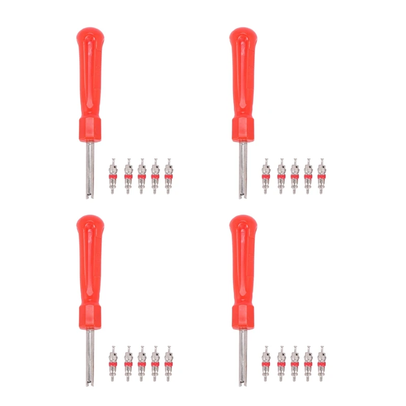 4 Pcs Tool Demonte Valve Tire + 20 Valve For Car Bike Motorcycle
4 Pcs Tool Demonte Valve Tire + 20 Valve For Car Bike Motorcycle