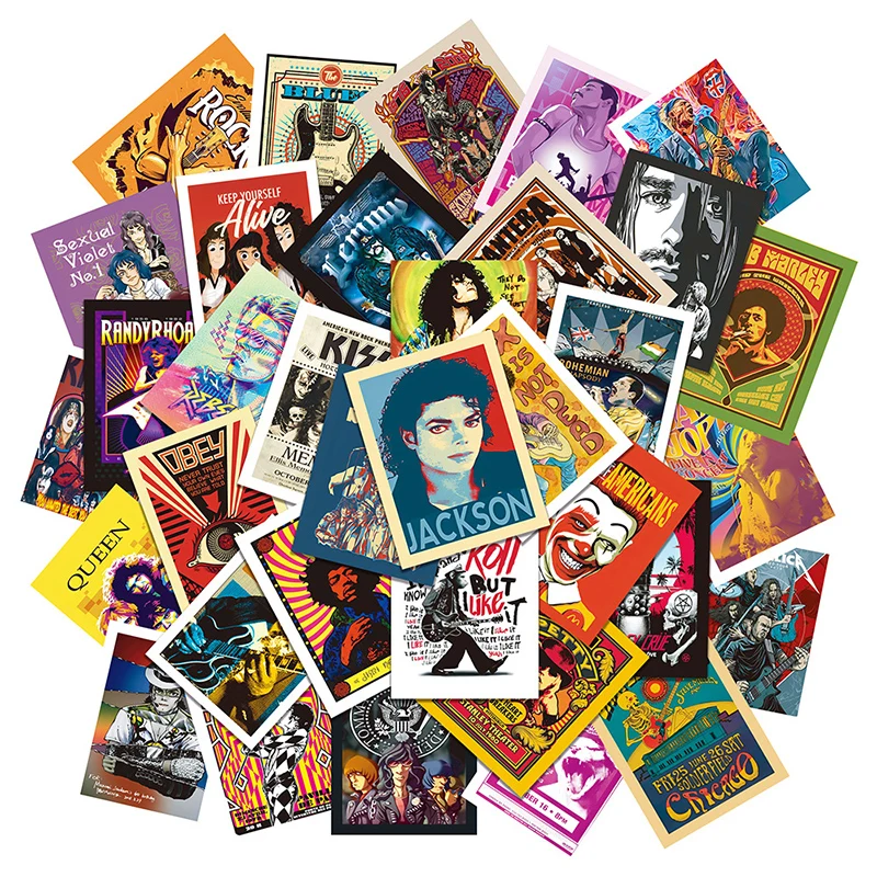 50PCS Rock Music Poster Adult Stickers Notebook Skateboard Decoration Water Cup Phone Waterproof PVC Stationery Sticker Toys
50PCS Rock Music Poster Adult Stickers Notebook Skateboard Decoration Water Cup Phone Waterproof PVC Stationery Sticker Toys