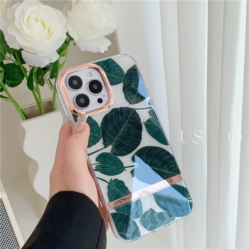 Palm Leaves Plant clear shockproof case for iphone 13 11 12 Pro Max 13mini x xr xs electroplated camera lens protective cover
Palm Leaves Plant clear shockproof case for iphone 13 11 12 Pro Max 13mini x xr xs electroplated camera lens protective cover