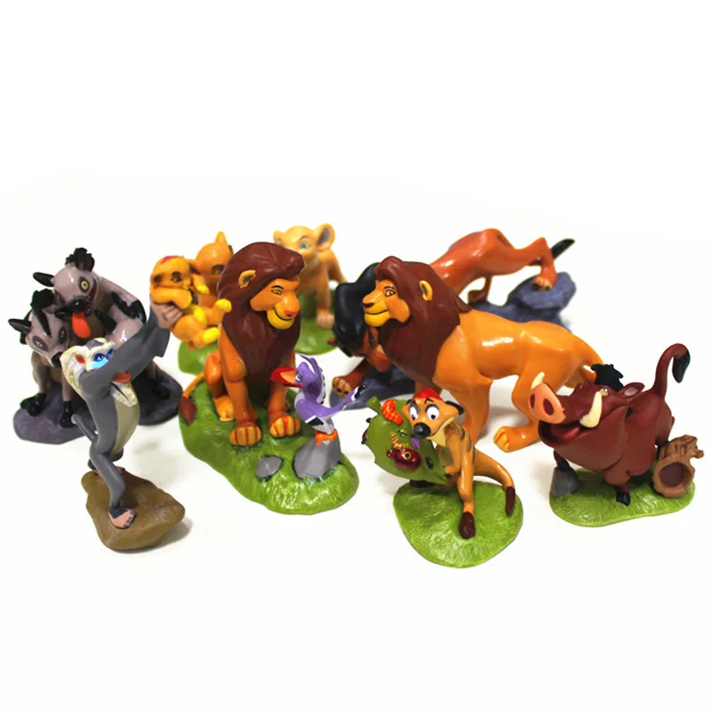 9Pcs/Set The Lion King Figuras Simba Mufasa Nala Hyenas Timon Pumbaa Sarabi Sarafina Scar PVC Action Figure Dolls Toys
9Pcs/Set The Lion King Figuras Simba Mufasa Nala Hyenas Timon Pumbaa Sarabi Sarafina Scar PVC Action Figure Dolls Toys