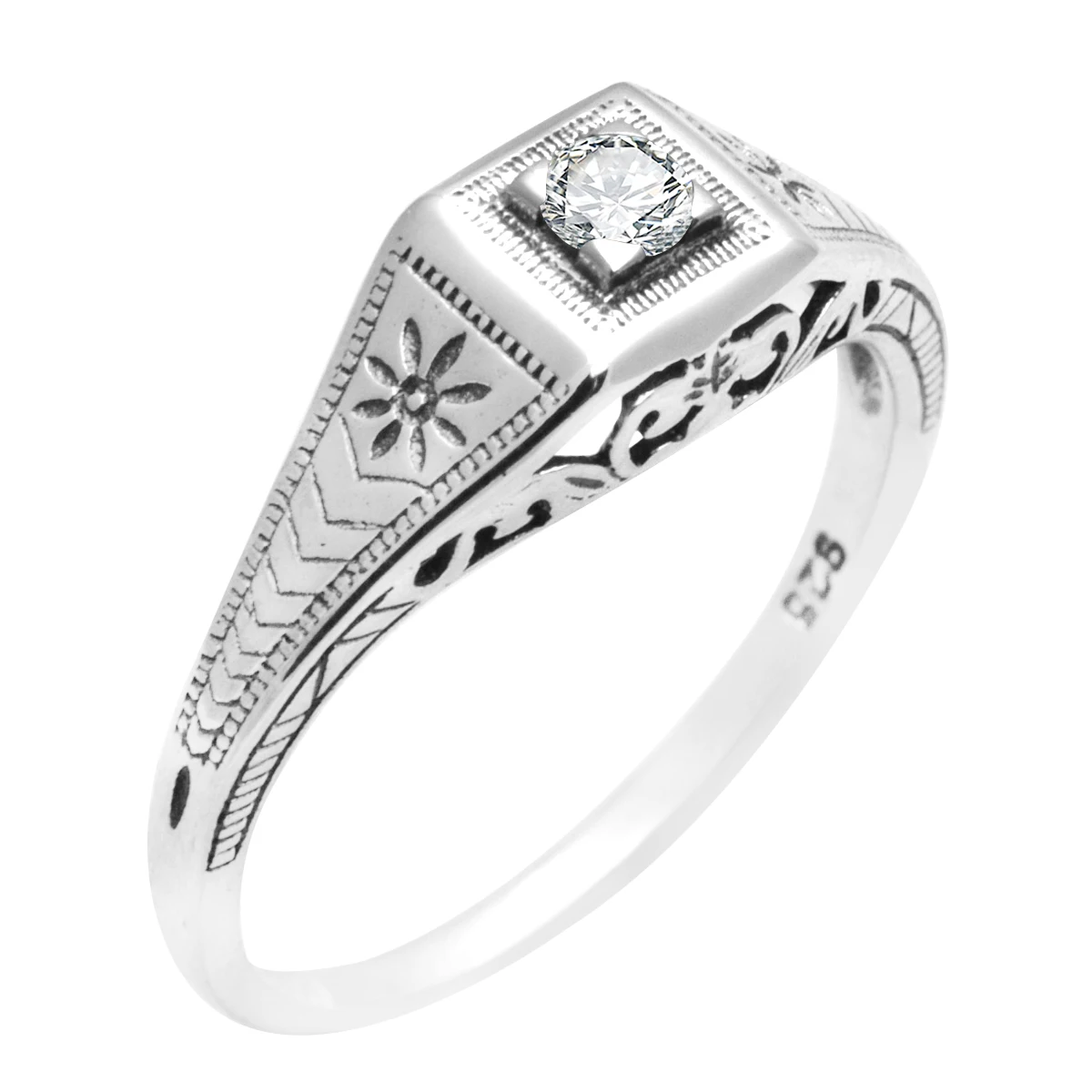 High Quality Vintage 925 Sterling Silver Ring For Woman D Color Moissanite Ring Flower Stripe Banquet Party Vintage Fine Jewelry
High Quality Vintage 925 Sterling Silver Ring For Woman D Color Moissanite Ring Flower Stripe Banquet Party Vintage Fine Jewelry