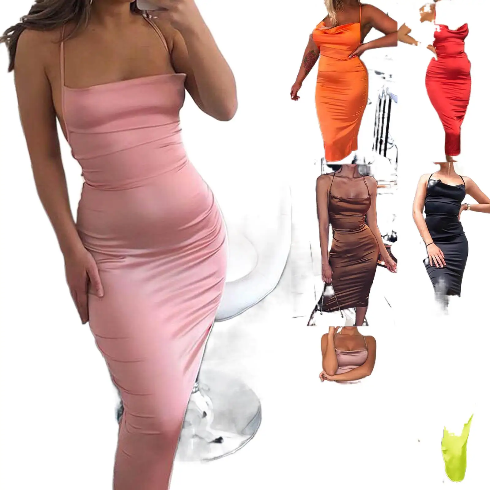 Hot selling 2022 European and American spring and summer new solid color sexy halter dress halter party dress dress
Hot selling 2022 European and American spring and summer new solid color sexy halter dress halter party dress dress