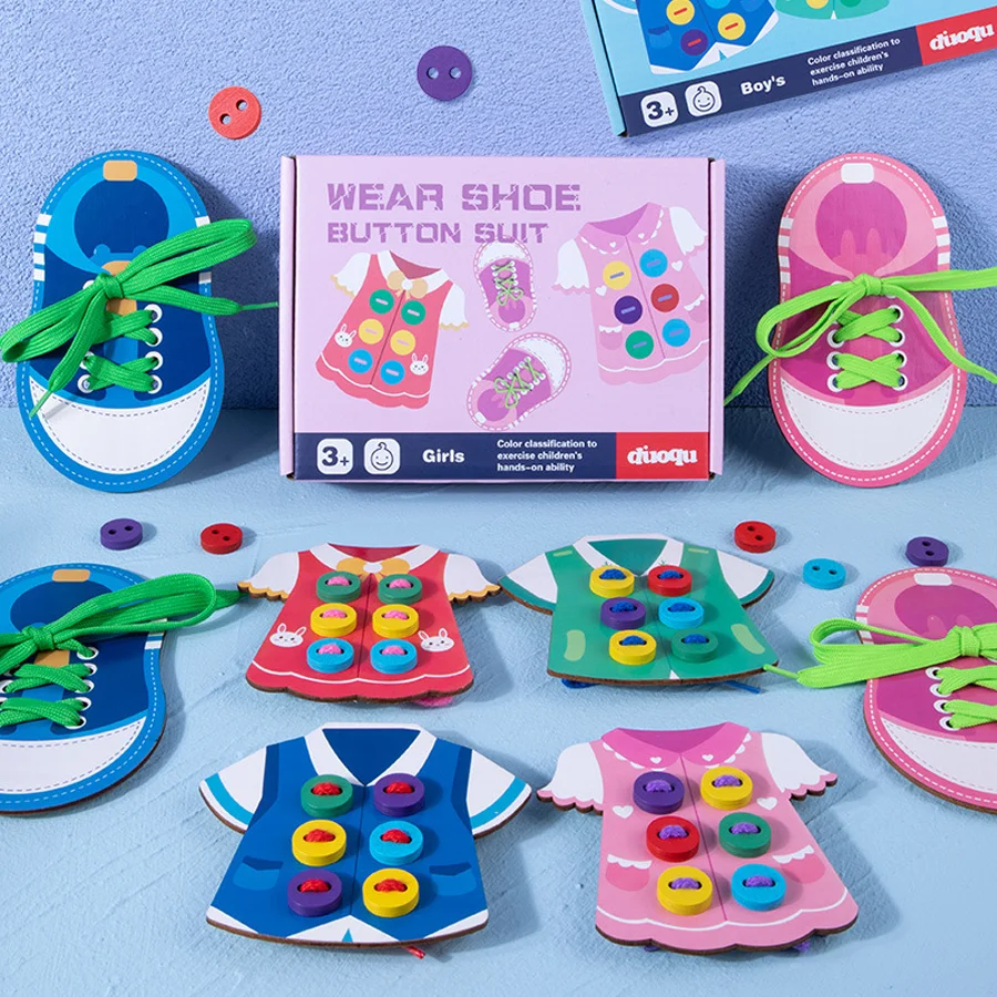 Kids Child Montessori Educational Wooden Toys Snap Lace Tie Shoelaces Activity Board Fine Motor Skills Shoes Clothes Puzzle Toys
Kids Child Montessori Educational Wooden Toys Snap Lace Tie Shoelaces Activity Board Fine Motor Skills Shoes Clothes Puzzle Toys