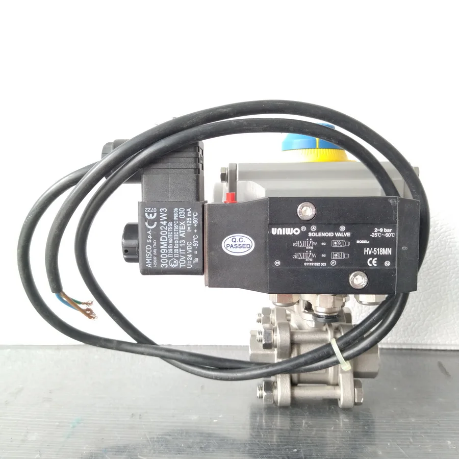At Air Torque Rotary Pneumatic Actuator Control Threaded Ball Valve with Solenoid Valve Standard PN16 Medium Temperature General
At Air Torque Rotary Pneumatic Actuator Control Threaded Ball Valve with Solenoid Valve Standard PN16 Medium Temperature General