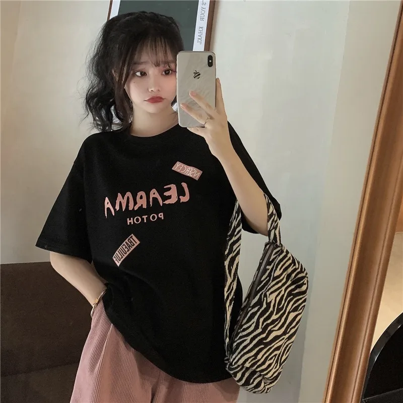 YINGDINGSTShort Sleeve T Shirt Women 2022 Harajuku Cotton Casual Female Tees Cartoon Streetwear O-Neck Letter Loose Top T Shirt
YINGDINGSTShort Sleeve T Shirt Women 2022 Harajuku Cotton Casual Female Tees Cartoon Streetwear O-Neck Letter Loose Top T Shirt