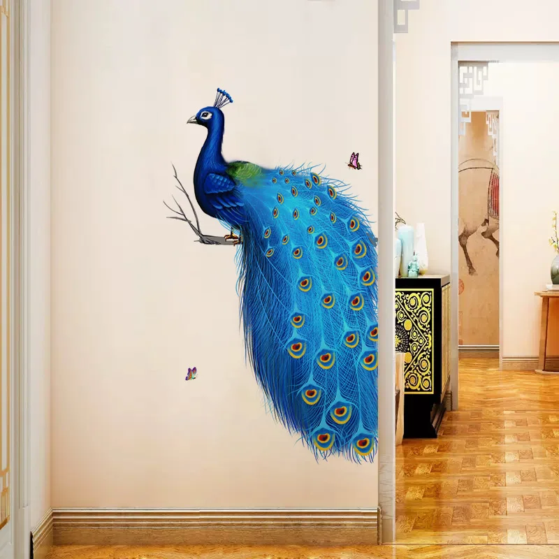 

Blue Peacock Butterfly Wall Stickers Are Easy to Apply Durable and Suitable for Any Room Simple High-Quality Materials