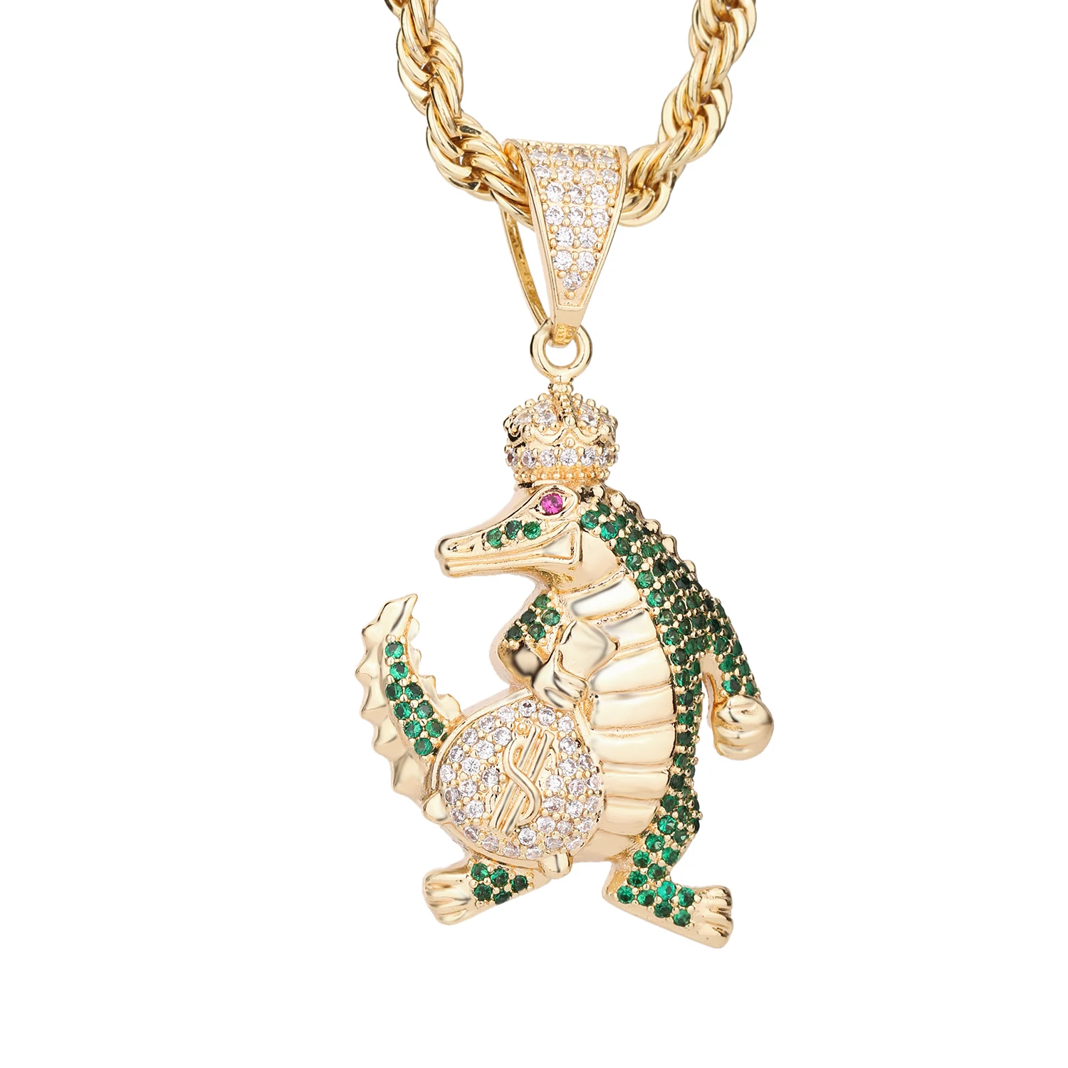 Hip Hop Dollar Crocodile Necklace Personalized Cartoon Animal Pendant Men's Necklace Fashion Jewelry
Hip Hop Dollar Crocodile Necklace Personalized Cartoon Animal Pendant Men's Necklace Fashion Jewelry