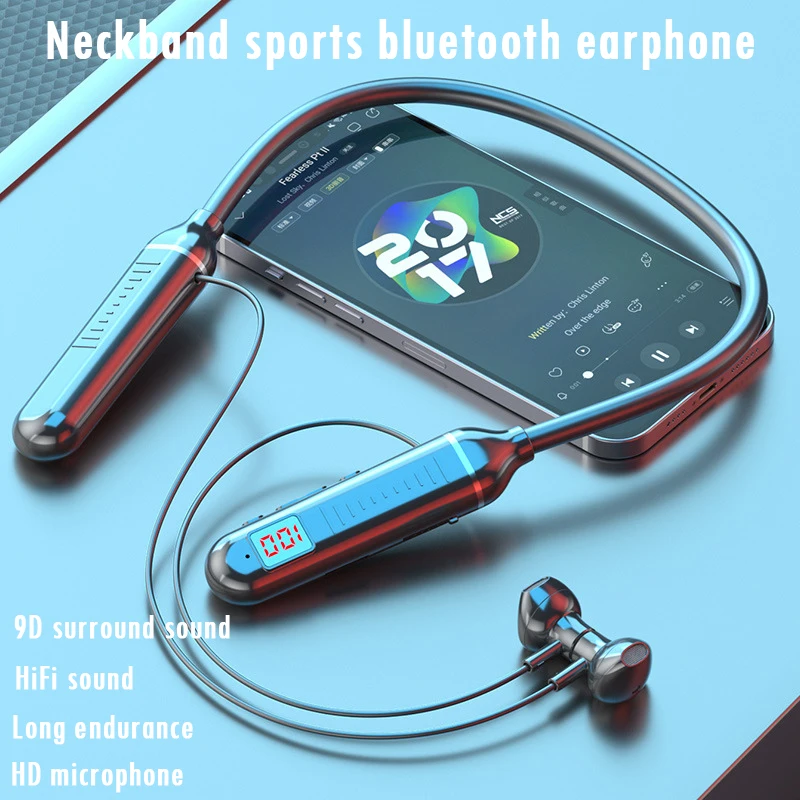 Беспроводная Bluetooth-гарнитура с шейным ободом, наушники-вкладыши, водонепроницаемые и защищенные от пота, спортивные наушники, музыкальный наушник с низкой задержкой 
Беспроводная Bluetooth-гарнитура с шейным ободом, наушники-вкладыши, водонепроницаемые и защищенные от пота, спортивные наушники, музыкальный наушник с низкой задержкой