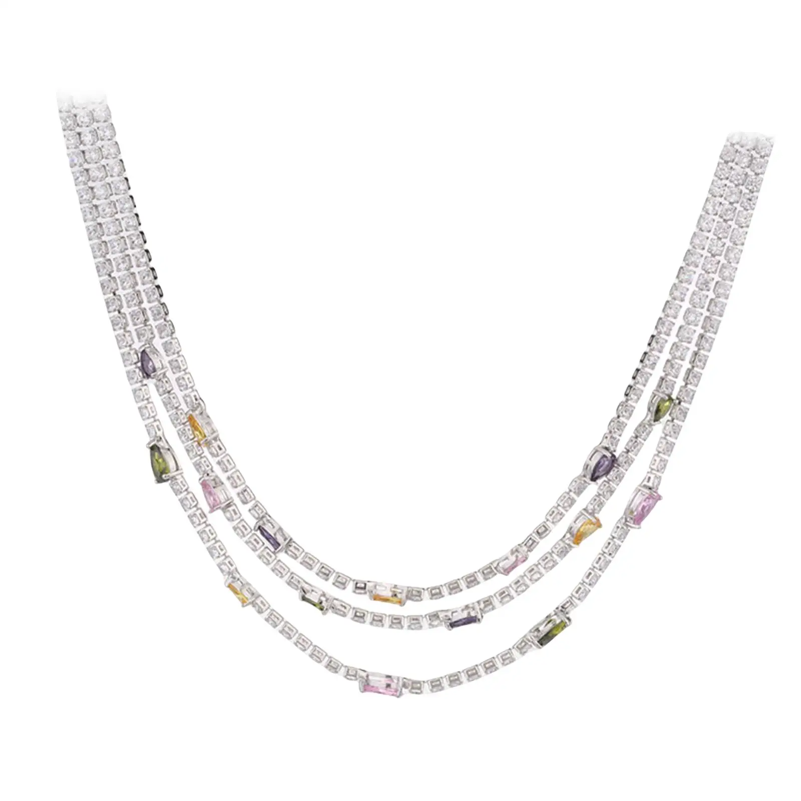 Gorgeous Choker Necklace Link Chain Stylish Colorful Multilayer for Party Anniversary
Gorgeous Choker Necklace Link Chain Stylish Colorful Multilayer for Party Anniversary