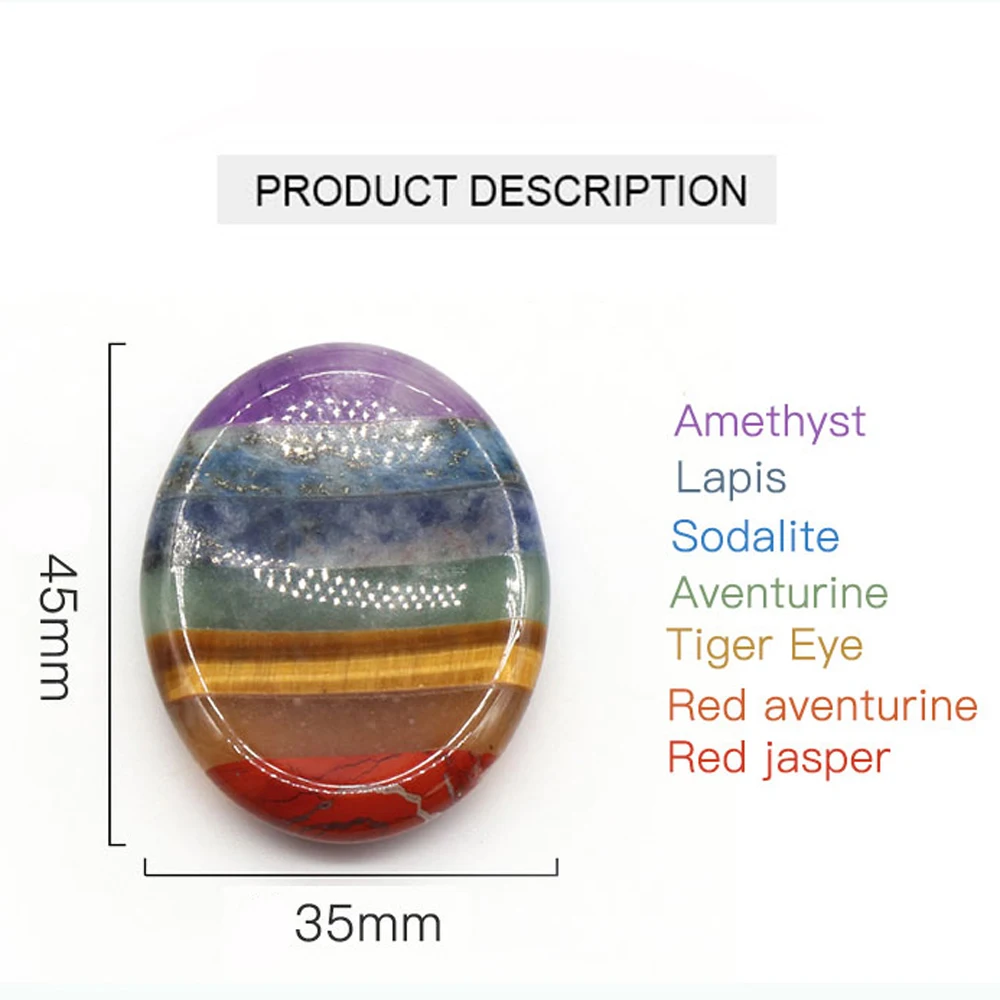 Natural Crystal Stone Striped Agate Egg Worry Ornament Thumb Massage Bead Healing Gem DIY Jewelry Making Charms Gift Decor Party
Natural Crystal Stone Striped Agate Egg Worry Ornament Thumb Massage Bead Healing Gem DIY Jewelry Making Charms Gift Decor Party