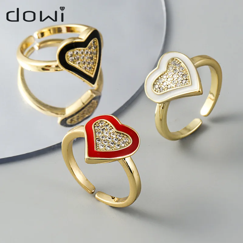 Dowi Couple CZ Wedding Rings Adjustable Opening Women Fashion Love Jewelry Oil Filling Process Multiple Colors Available Pretty 
Dowi Couple CZ Wedding Rings Adjustable Opening Women Fashion Love Jewelry Oil Filling Process Multiple Colors Available Pretty