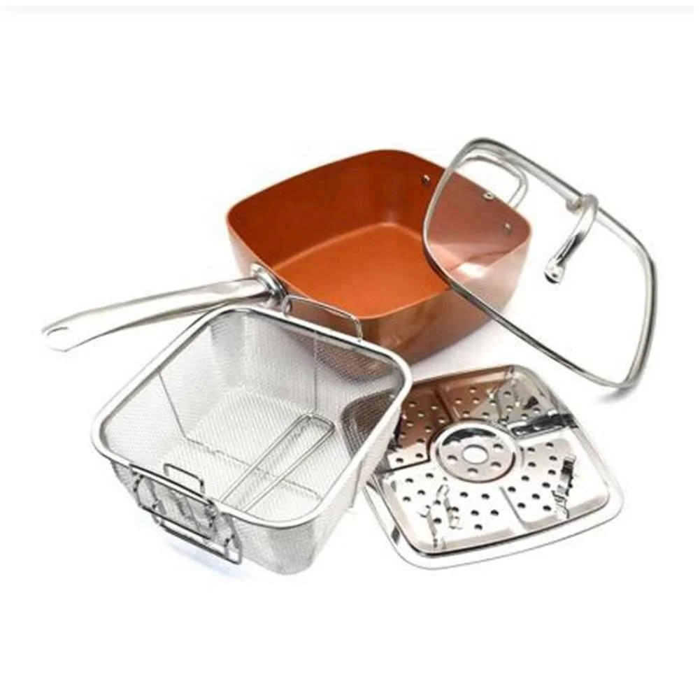 Pot Kitchen Roasting Stewing Cookware Red Copper Square Pot Set Non-stick Ceramic Frying Pan With Lid Steamer Soup
Pot Kitchen Roasting Stewing Cookware Red Copper Square Pot Set Non-stick Ceramic Frying Pan With Lid Steamer Soup