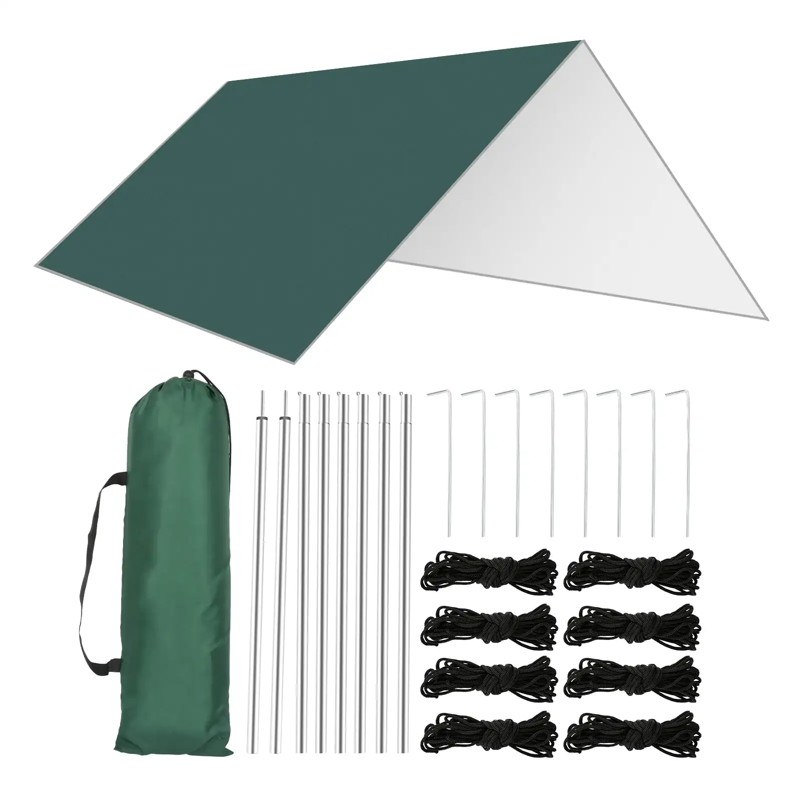 Camping Tarp Waterproof, 10 x 10 Ft Hammock Rain Fly Camping Tent Tarps with 8 Stakes and Ropes Sunshade Picnic Mat Rain Cover
Camping Tarp Waterproof, 10 x 10 Ft Hammock Rain Fly Camping Tent Tarps with 8 Stakes and Ropes Sunshade Picnic Mat Rain Cover