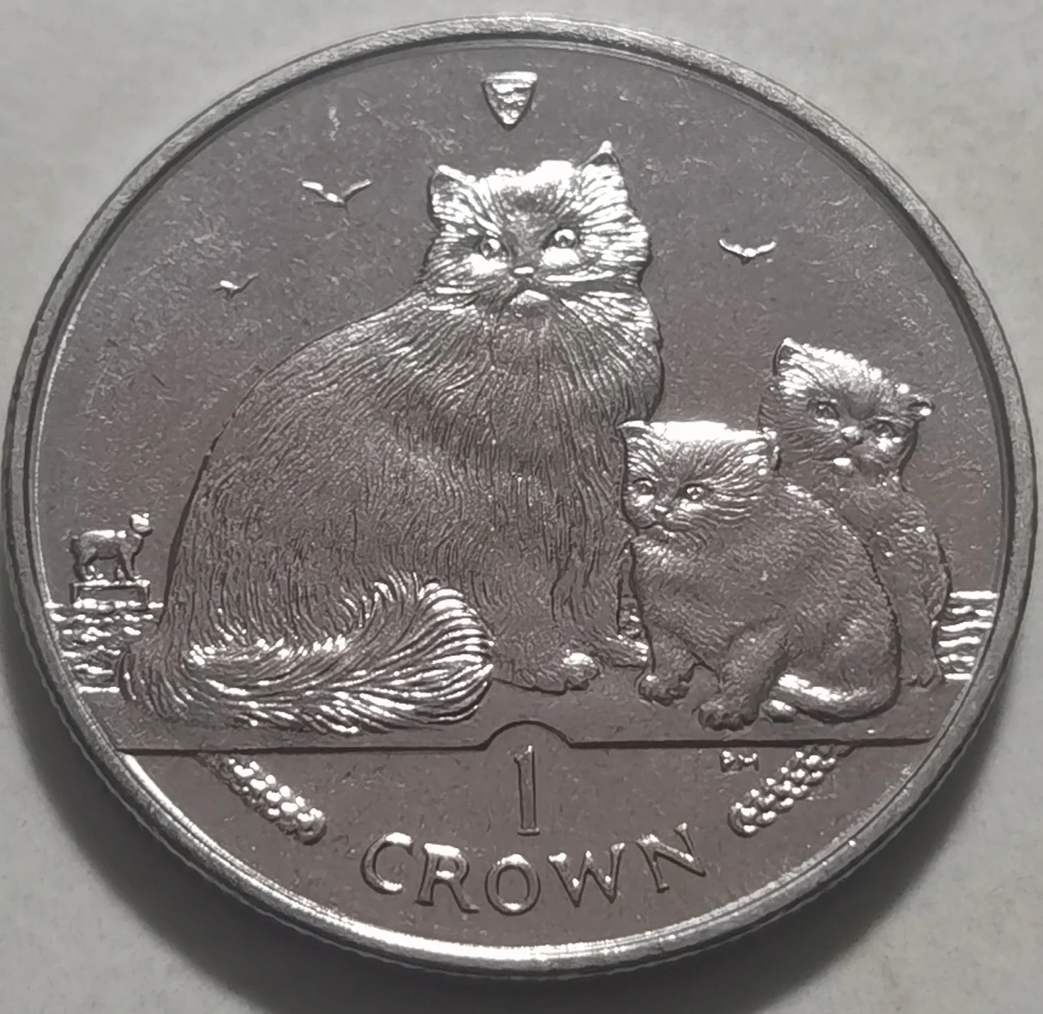 

38 мм Луна 2007 1 кронор всемирно известная серия кошек Us Ragdoll памятная монета 100% оригинал