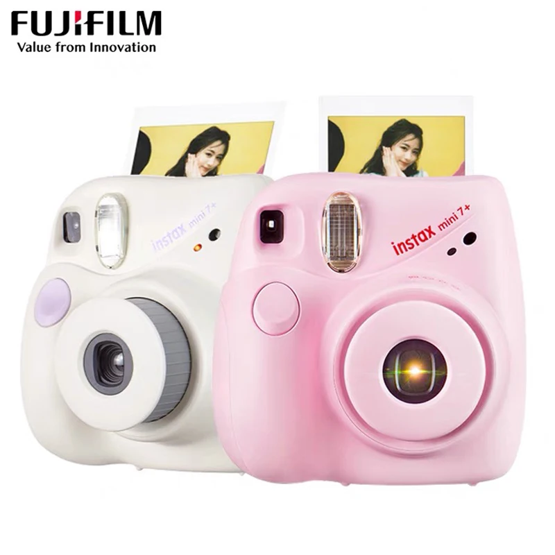 Оригинальная фотокамера Fujifilm Fuji Instax Mini 7 + с мгновенной съемкой розовый синий цвет