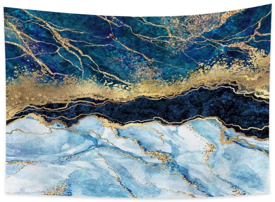 Marble Crack Pattern Tapestry Stone Textured Authentic Wall Tapestry Blue Golden Luxury Gouache Tapestry Nature Tapestry
Marble Crack Pattern Tapestry Stone Textured Authentic Wall Tapestry Blue Golden Luxury Gouache Tapestry Nature Tapestry