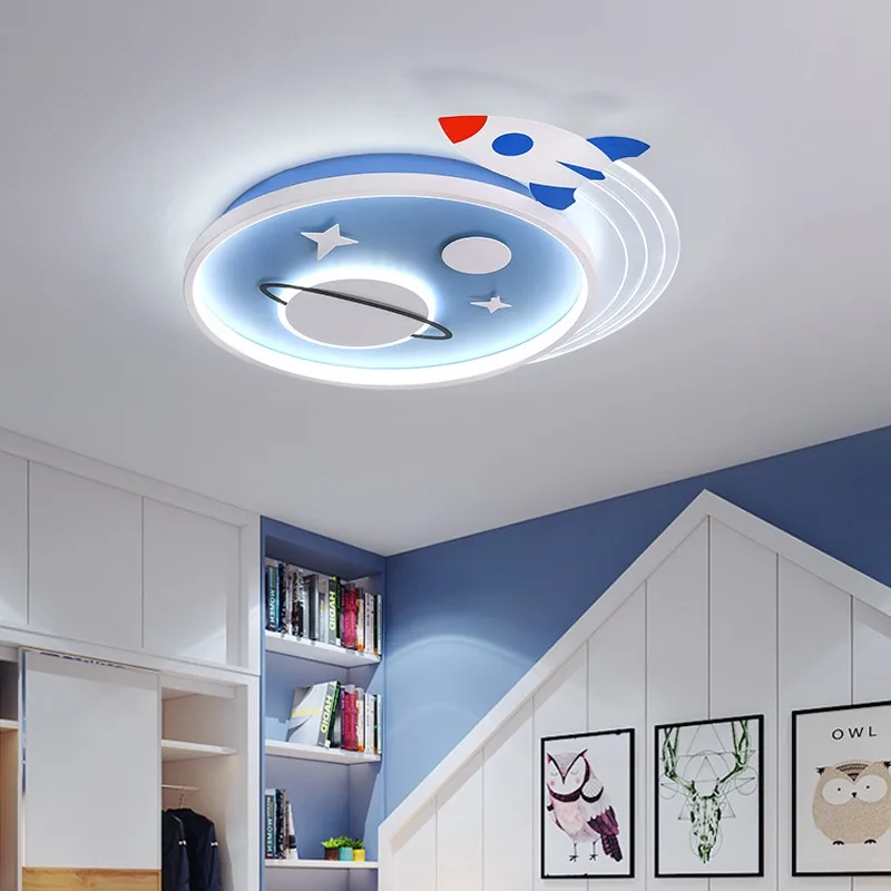 

Chandelier Light LED Ceiling Kids Room Airplane Shape Living Room Kitchen Hall Indoor Pendant Lamp Warm Luster Painted Suspended