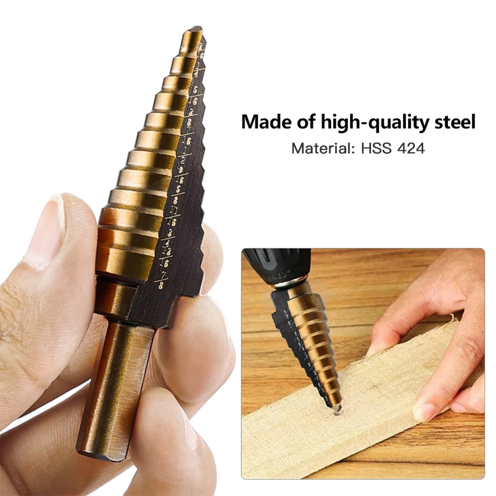 5pcs HSS Inch Step Drill Bit Set High Speed Steel Cobalt Step Drill Bits Center Punch For Accurate Locator Wood Step Cone Drill
5pcs HSS Inch Step Drill Bit Set High Speed Steel Cobalt Step Drill Bits Center Punch For Accurate Locator Wood Step Cone Drill