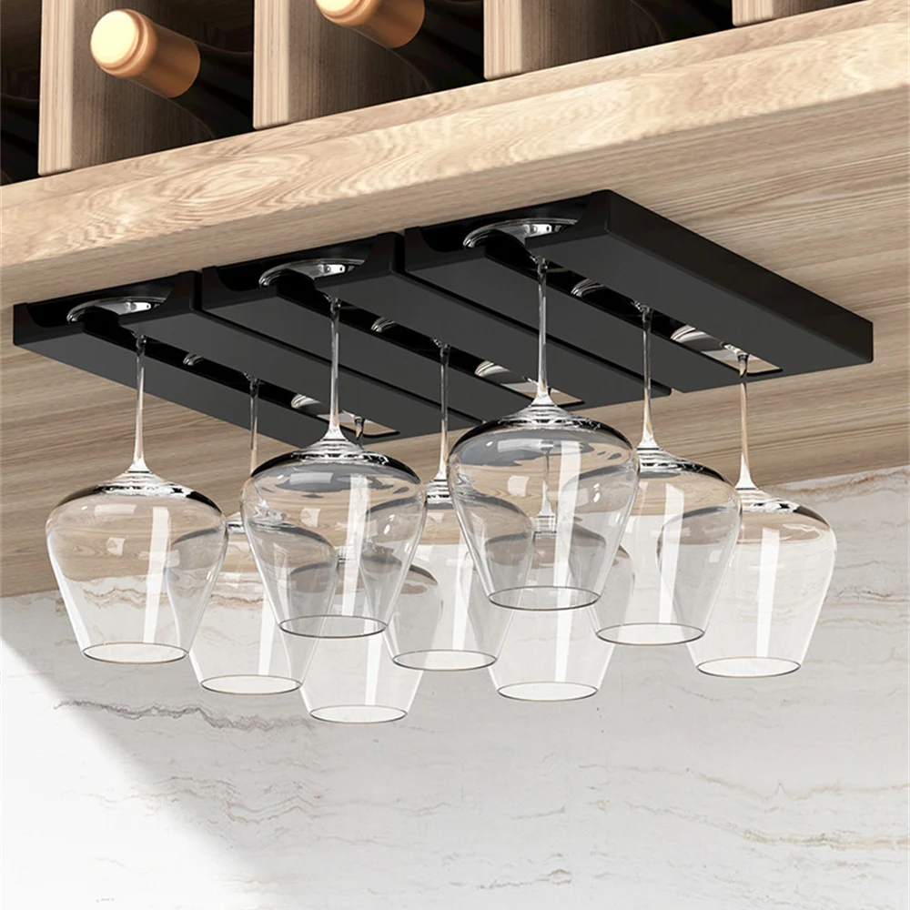 Kitchen Accessories Wall Mount Wine Glasses Holder Stemware Classification Hanging Glass Cup Rack Punch-free Cupboard Organizer
Kitchen Accessories Wall Mount Wine Glasses Holder Stemware Classification Hanging Glass Cup Rack Punch-free Cupboard Organizer