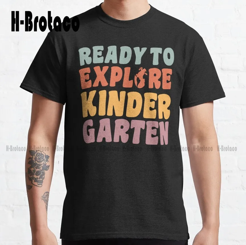 Ready To Explore Kindergarten Wavy Text Classic T-Shirt Grey Shirt Outdoor Simple Vintag Casual T Shirts Xs-5Xl Custom Gift 
Ready To Explore Kindergarten Wavy Text Classic T-Shirt Grey Shirt Outdoor Simple Vintag Casual T Shirts Xs-5Xl Custom Gift