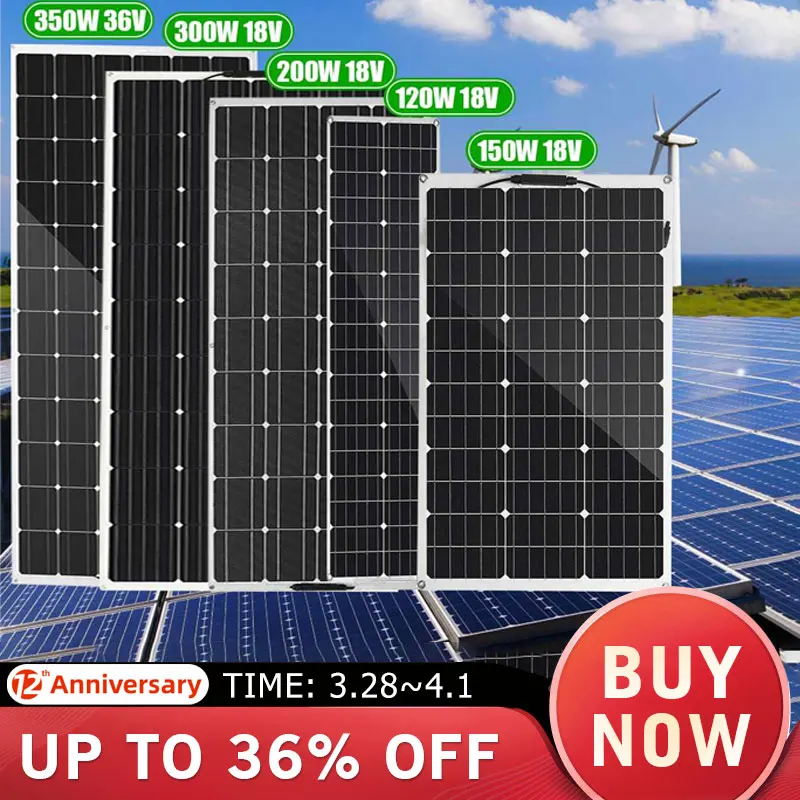 18V 3Solar Panel 200W-120W USB Semi-flexible Solar Cell DIY Sun Power Module Outdoor Connector Battery Charger for RV Boat
18V 3Solar Panel 200W-120W USB Semi-flexible Solar Cell DIY Sun Power Module Outdoor Connector Battery Charger for RV Boat