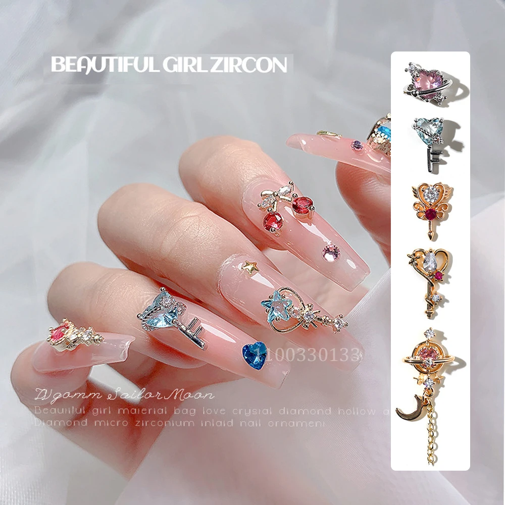 Aqua-Ice-Moon: Zircon Lavish Charms Heart Planet, Fairy Wand, Star Crystal Pendants Japan Sailor Girl Pink Nails Jewel Accessory
Aqua-Ice-Moon: Zircon Lavish Charms Heart Planet, Fairy Wand, Star Crystal Pendants Japan Sailor Girl Pink Nails Jewel Accessory