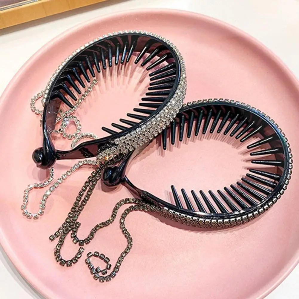 Stylish Hair Barrettes Anti-oxidation Styling Accessories Rhinestone Headdress Shiny Hairpin Jewelry Ponytail Holder
Stylish Hair Barrettes Anti-oxidation Styling Accessories Rhinestone Headdress Shiny Hairpin Jewelry Ponytail Holder