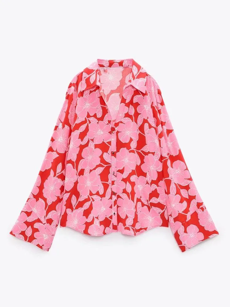 Zach AiIsa summer new women's polo collar temperament fashion retro flowers casual loose printed shirt long-sleeved shirt
Zach AiIsa summer new women's polo collar temperament fashion retro flowers casual loose printed shirt long-sleeved shirt