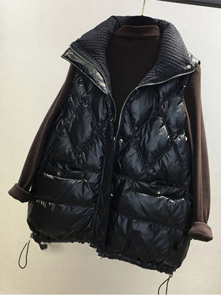 2023 Shiny Glossy Down Puffer Vest Women Women's Quilted Vest Stand Collar Lightweight Zip Padded Gilet
2023 Shiny Glossy Down Puffer Vest Women Women's Quilted Vest Stand Collar Lightweight Zip Padded Gilet