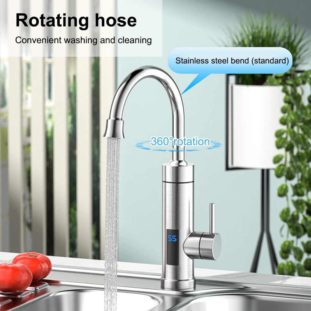 Water Heater Electric 3000W Hot Cold Mixer Faucet LED 360 Degree Rotatable Tap 30-60℃ Fast Heating Washing Sprayer
Water Heater Electric 3000W Hot Cold Mixer Faucet LED 360 Degree Rotatable Tap 30-60℃ Fast Heating Washing Sprayer