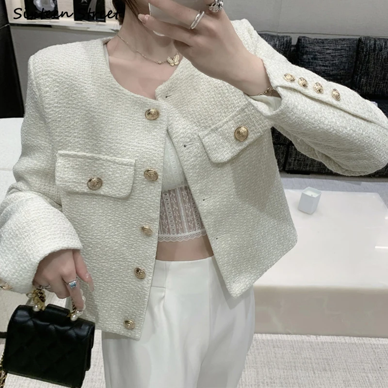 Vintage Apricot Tweed Jackets Women Cropped Tops 2023 Spring Autumn Golden Button Wool Coat Women Business Outerwear Chic Korean
Vintage Apricot Tweed Jackets Women Cropped Tops 2023 Spring Autumn Golden Button Wool Coat Women Business Outerwear Chic Korean