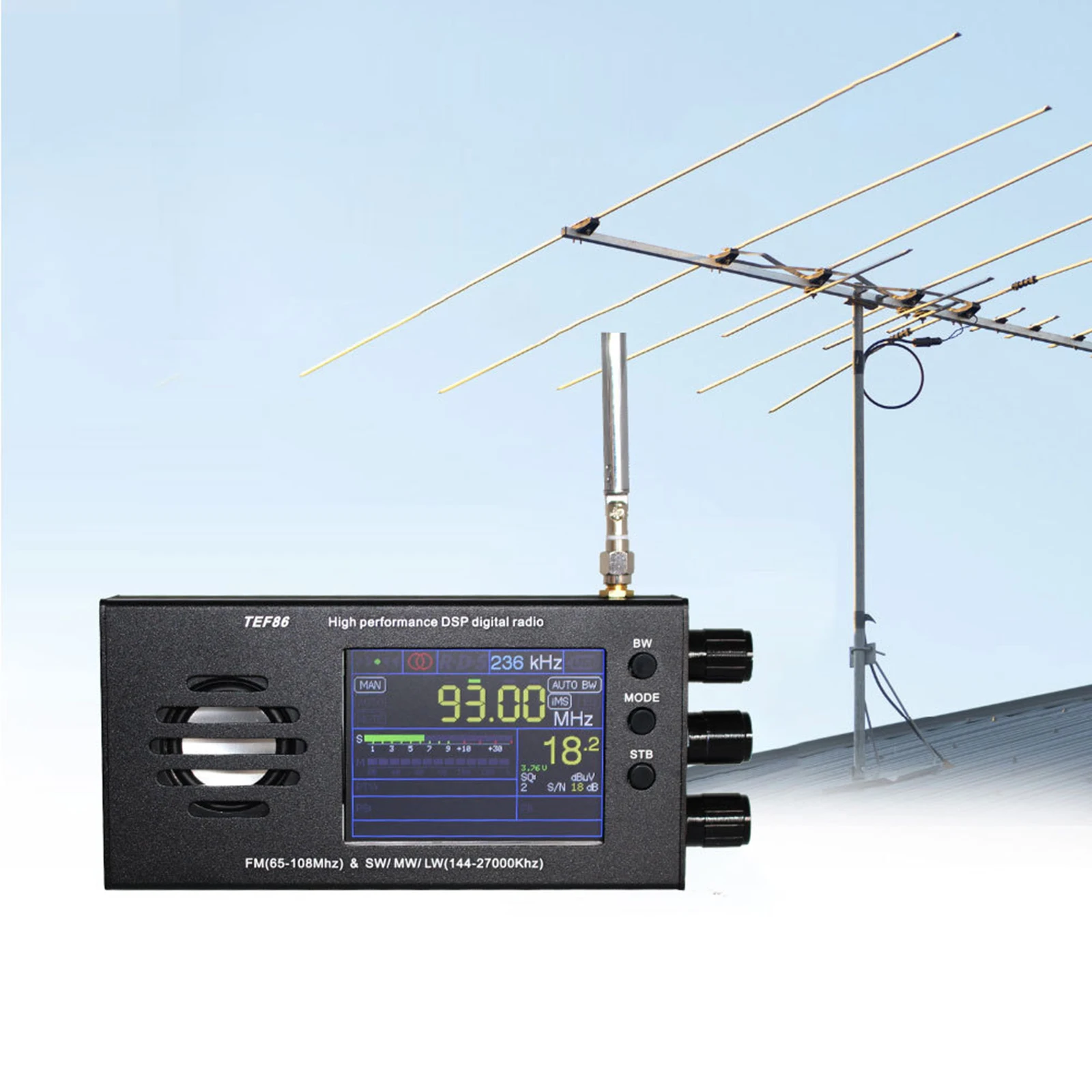 Цифровой радиоприемник DSP с ЖК-дисплеем 3,2 дюйма, 65-108 МГц, FM, 144 -27000 кГц, SW/MW/LW
Цифровой радиоприемник DSP с ЖК-дисплеем 3,2 дюйма, 65-108 МГц, FM, 144 -27000 кГц, SW/MW/LW