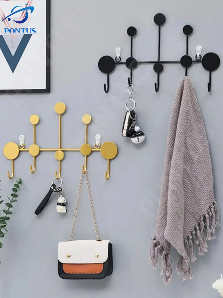 Nordic Clothes Hooks Behind The Door Wrought Iron Hook Creative Entrance Key Rack Wall Decoration Polka Dot Elements Coat Hook
Nordic Clothes Hooks Behind The Door Wrought Iron Hook Creative Entrance Key Rack Wall Decoration Polka Dot Elements Coat Hook