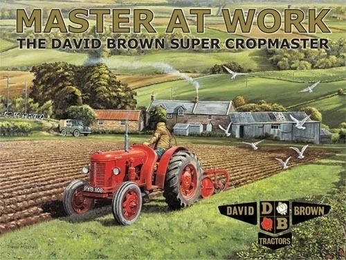 Модный коричневый фермерский трактор David Cropmaster металлический винтажный